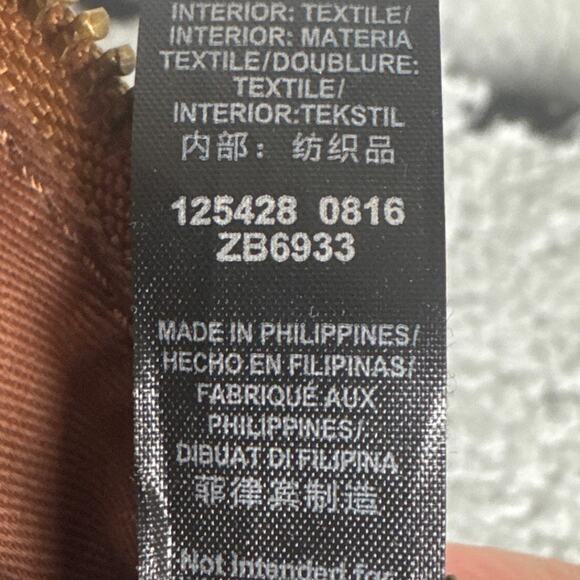 Fossil Crossbody Purse Keely Bag Brown Pebble Cowhide Black Sparkle Pockets - Picture 10 of 12